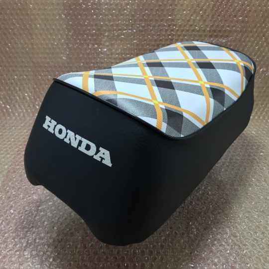 1968-1971 Honda Mini Trail Z50 Z50Z Z50A K0 K1 K2 New Seat Green Tartan (kiiro). Metal Pan.